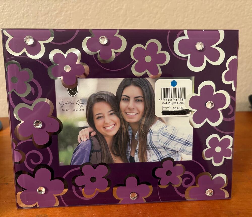6x4 Inch Cynthia Royce Floral Picture Frame NEW